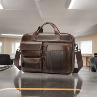 Δερμάτινος χαρτοφύλακας Cardinal 5029 σκούρο καφέ