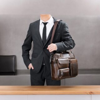 Δερμάτινος χαρτοφύλακας Cardinal 5029 σκούρο καφέ