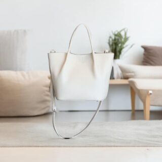 Γυναικεία δερμάτινη τσάντα χειρός/Ώμου Cardinal 8911 άσπρο