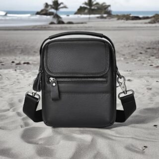 Δερμάτινο τσαντάκι ώμου Cardinal 6093 black