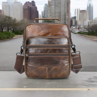 Δερμάτινο τσαντάκι ώμου Cardinal 6199 καφέ