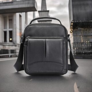 Δερμάτινο τσαντάκι ώμου Cardinal 6109 μαύρο