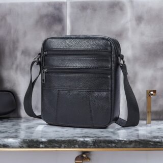 Δερμάτινο τσαντάκι ώμου Cardinal 7705 black