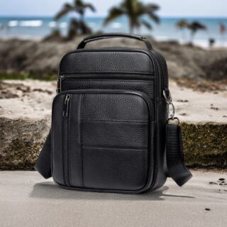 Δερμάτινο τσαντάκι ώμου Cardinal 7457 black