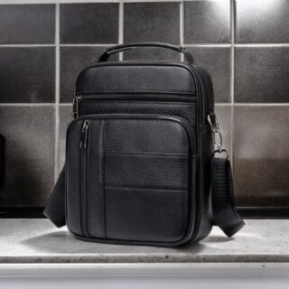 Δερμάτινο τσαντάκι ώμου Cardinal 7457 black