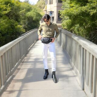 Δερμάτινο τσαντάκι μέσης Cardinal 8839 μαύρο