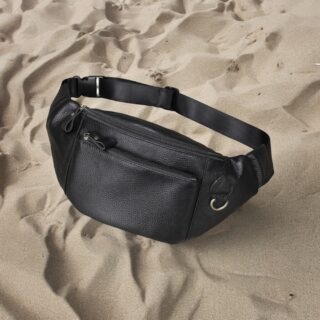 Δερμάτινο τσαντάκι μέσης Cardinal 8839 μαύρο