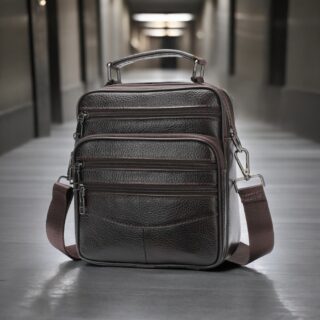 Δερμάτινο τσαντάκι ώμου 6049 coffee