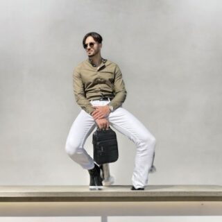 Δερμάτινο τσαντάκι ώμου 6049 black