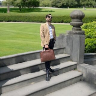 Δερμάτινος χαρτοφύλακας Cardinal 5006 καφέ