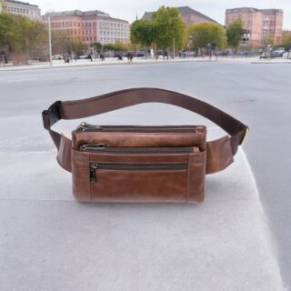 Δερμάτινο τσαντάκι μέσης Cardinal 9012 coffee