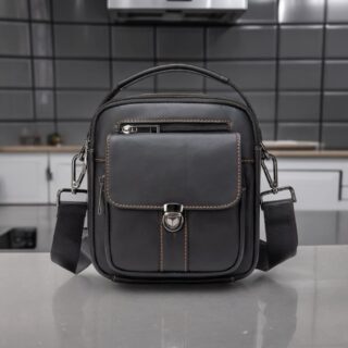 Δερμάτινο τσαντάκι ώμου Cardinal 7438 black