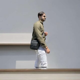 Δερμάτινο τσαντάκι ώμου Cardinal 7438 black