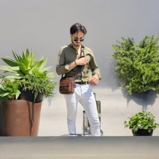 Δερμάτινο τσαντάκι ώμου Cardinal 7438 coffee