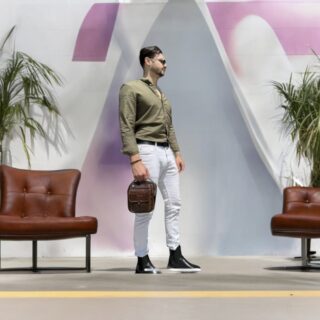 Δερμάτινο τσαντάκι ώμου Cardinal 7438 coffee