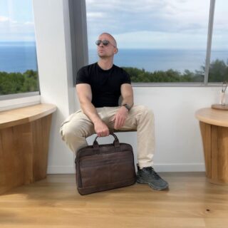 Cardinal Δερμάτινος Χαρτοφύλακας 8841 Σκούρο Καφέ