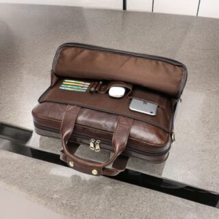 Cardinal Δερμάτινος Χαρτοφύλακας 8841 Σκούρο Καφέ