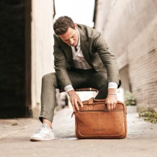 The chesterfield brand Τσάντα Lap-Top Δέρματος Ταμπά