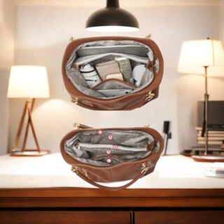 Δερμάτινη Γυναικεία Τσάντα Shopper ‘Ωμου Foxer 958136F καφέ