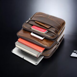 Δερμάτινο τσαντάκι ώμου Cardinal 6199 καφέ