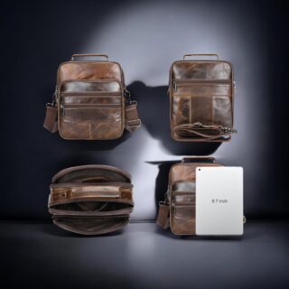 Δερμάτινο τσαντάκι ώμου Cardinal 6199 καφέ