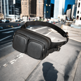 Δερμάτινο τσαντάκι μέσης Cardinal 1230 black