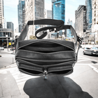 Δερμάτινο τσαντάκι μέσης Cardinal 1230 black