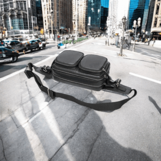 Δερμάτινο τσαντάκι μέσης Cardinal 1230 black