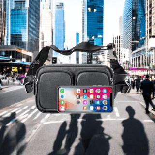 Δερμάτινο τσαντάκι μέσης Cardinal 1230 black