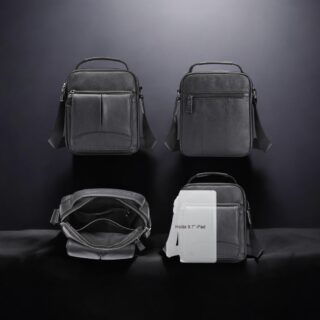 Δερμάτινο τσαντάκι ώμου Cardinal 6109 μαύρο