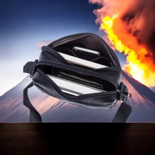 Δερμάτινο τσαντάκι ώμου Cardinal 7705 black