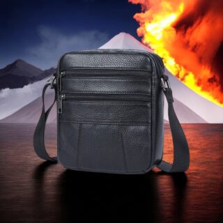 Δερμάτινο τσαντάκι ώμου Cardinal 7705 black