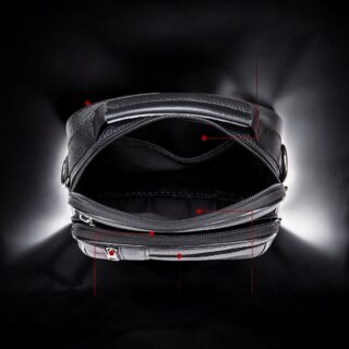 Δερμάτινο τσαντάκι ώμου Cardinal 7457 black