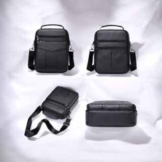 Δερμάτινο τσαντάκι ώμου Cardinal 7456 black