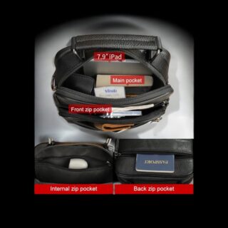 Δερμάτινο τσαντάκι ώμου 6049 black