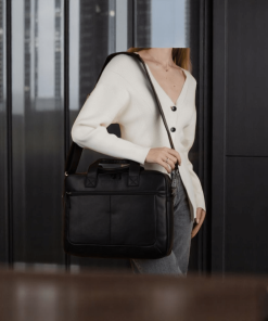 Chesterfield Calvi C40.1033-011 Δερμάτινος Χαρτοφύλακας Μαύρο