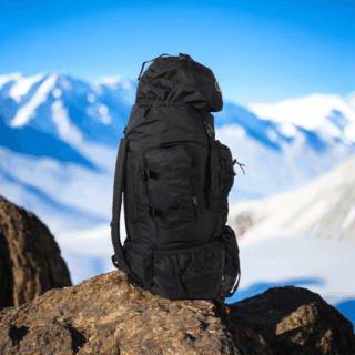 Σακίδιο πλάτης ορειβατικό αδιάβροχο 990 90L μαύρο
