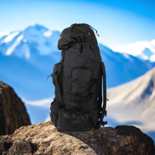 Σακίδιο πλάτης ορειβατικό αδιάβροχο 990 90L μαύρο