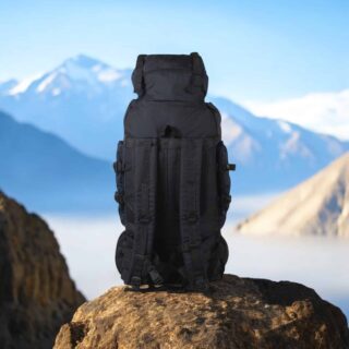 Σακίδιο πλάτης ορειβατικό αδιάβροχο 990 90L μαύρο