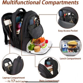 Επαγγελματικό Σακίδιο πλάτης γεύματος 40L 17.3” Matein 1160 μαύρο