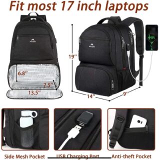 Επαγγελματικό Σακίδιο πλάτης γεύματος 40L 17.3” Matein 1160 μαύρο