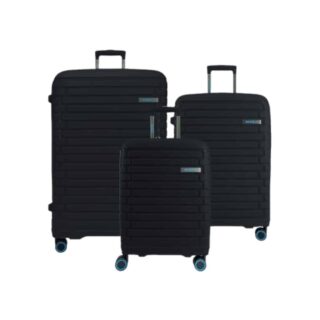 Σέτ 3Τεμ  Βαλίτσα Τροχ 55+67+76Eκ Black SODA BG BERLIN