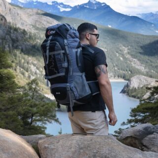 Σακίδιο πλάτης ορειβατικό Cardinal 630 80+5 L μαύρο