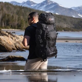 Σακίδιο πλάτης ορειβατικό αδιάβροχο 990 90L μαύρο