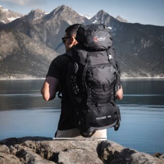 Σακίδιο πλάτης ορειβατικό αδιάβροχο 990 90L μαύρο