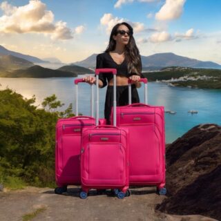 Βαλίτσες trolley (σετ 3 τεμαχίων) Spectra Cardinal 5000 ροζ