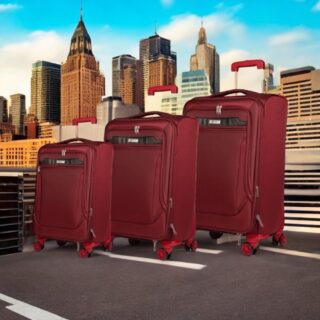 Βαλίτσες trolley (σετ 3 τεμαχίων) Cardinal 3300 μπορντό