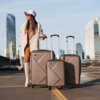 Βαλίτσες trolley (σέτ 3 τεμαχίων) Cardinal 2011 σαμπανί