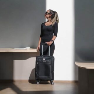 Βαλίτσα trolley Cardinal μικρή μεσαία 3300 50/60cm μαύρη