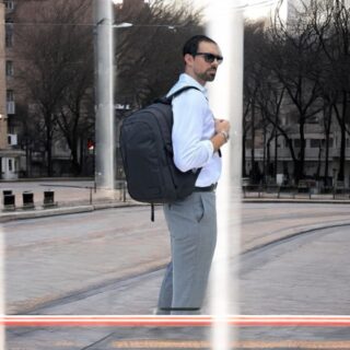 Mancro Σακίδιο Πλάτης 20L Laptop 15.6” Μαύρο USB Αδιάβροχο Ανδρικό